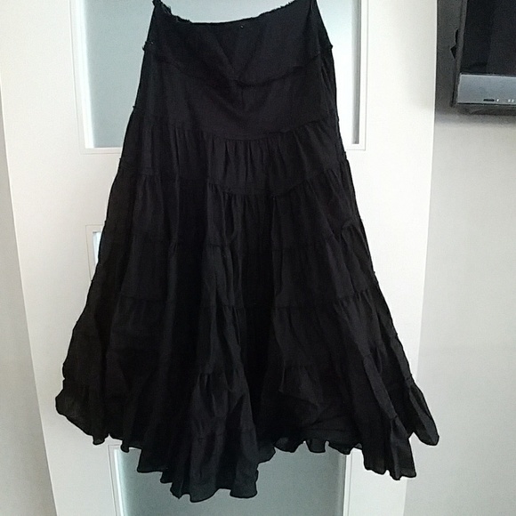 Black boho skirt Clearance